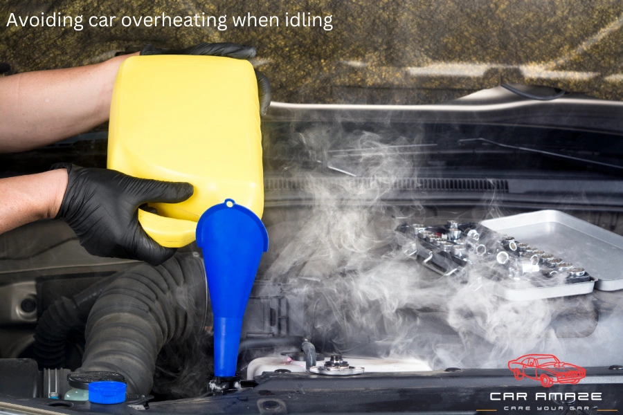 Avoiding car overheating when idling