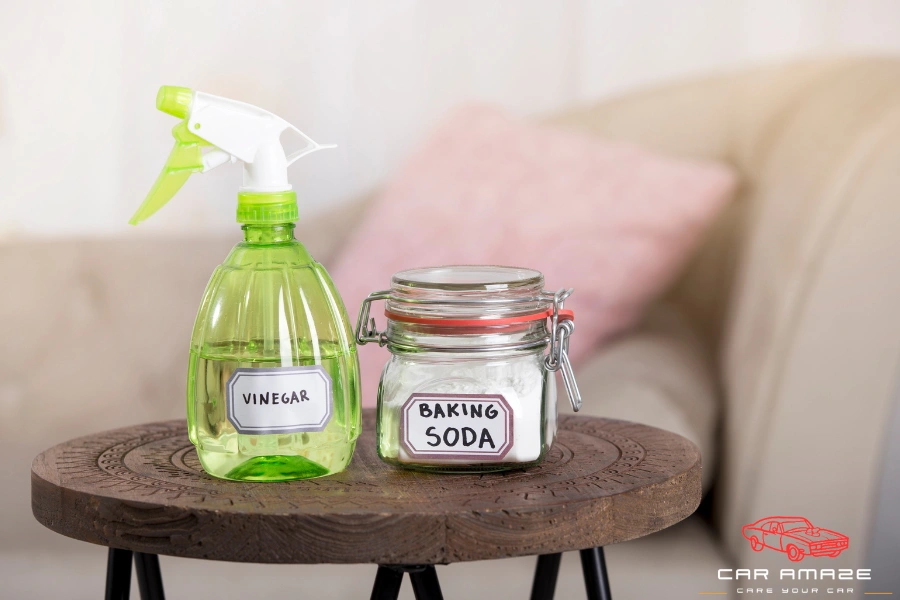 White vinegar and baking soda to remove cigarette smell from car