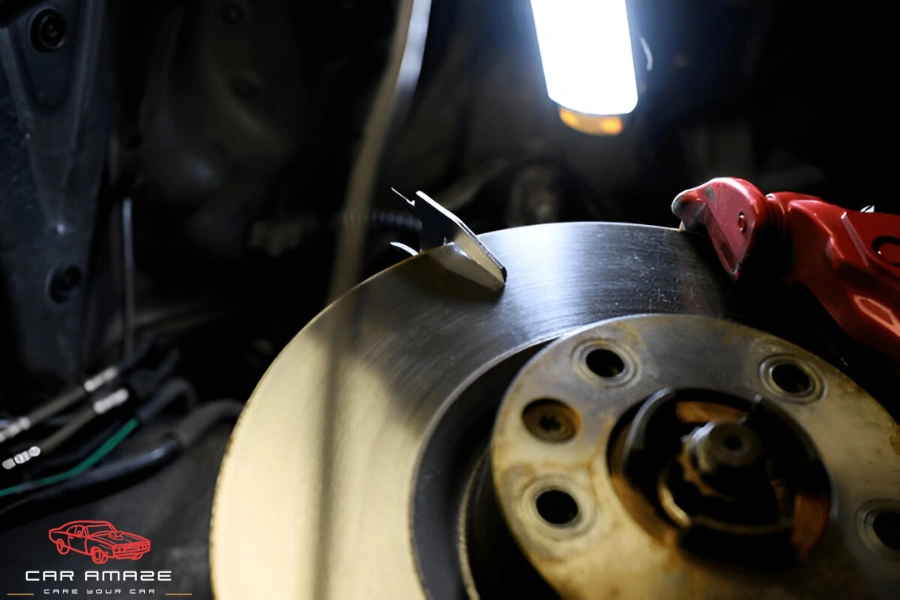 Inspect brake rotors and brake pad thickness - Salvage cars