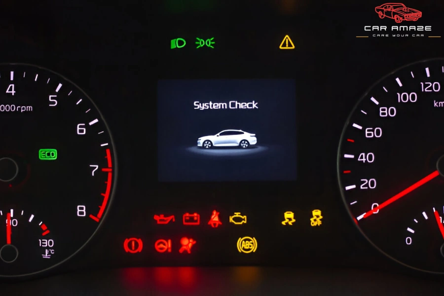 dashboard warning lights in a lemon car