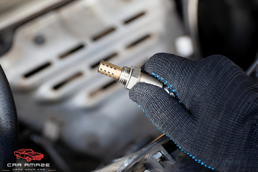 Inspect Oxygen sensor in car's engine