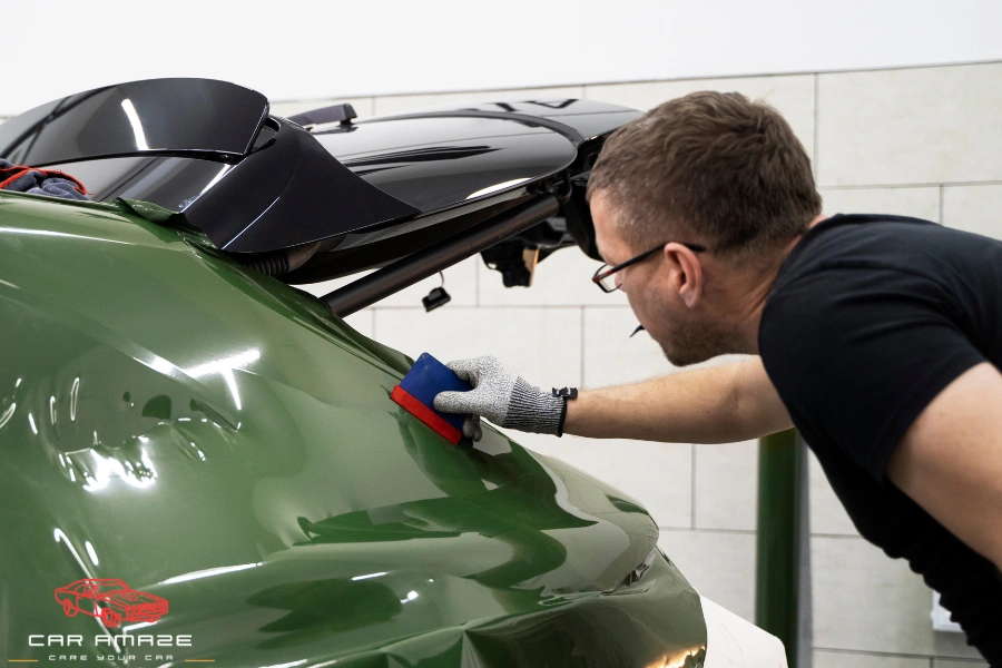 Chemical solvent method to remove vinyl wrap from car