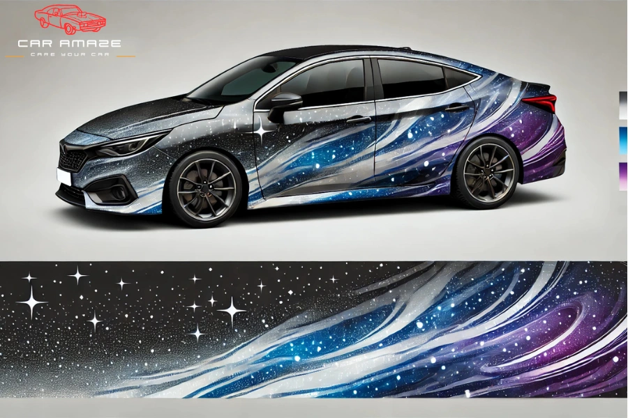 Galaxy patterns on car