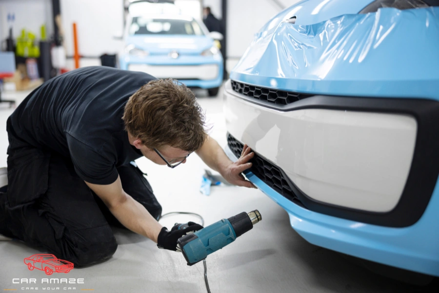 Protecting paint while removing wrap from vehicle