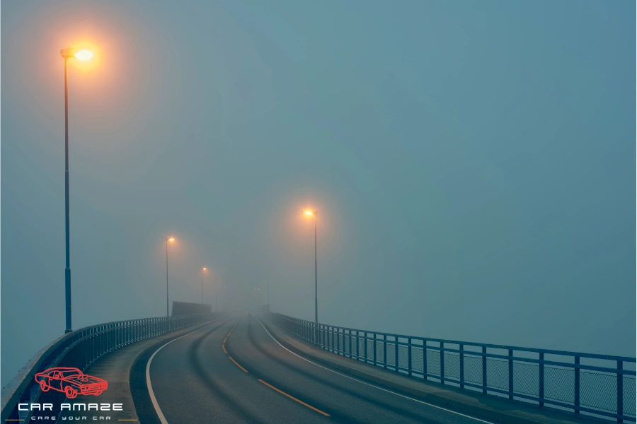 Reduced visibility on the roads at night