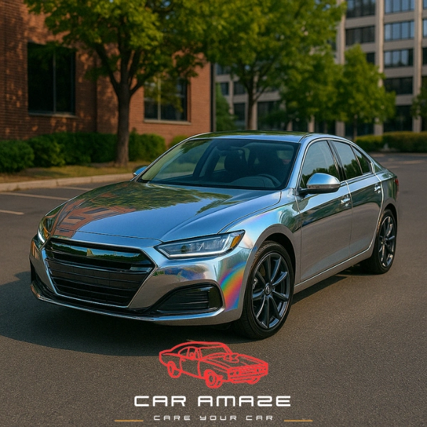 Beautiful reflective effect style on holographic wrapping