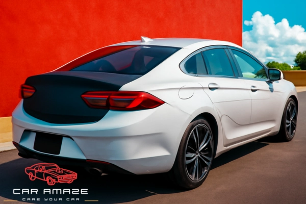 Modern carbon fiber trunk partial car wrap ideas