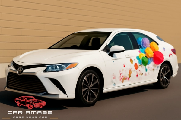 Unique themed rear partial car wrap ideas