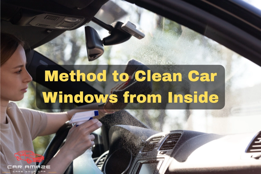 Method for cleaning car windows from the inside easily