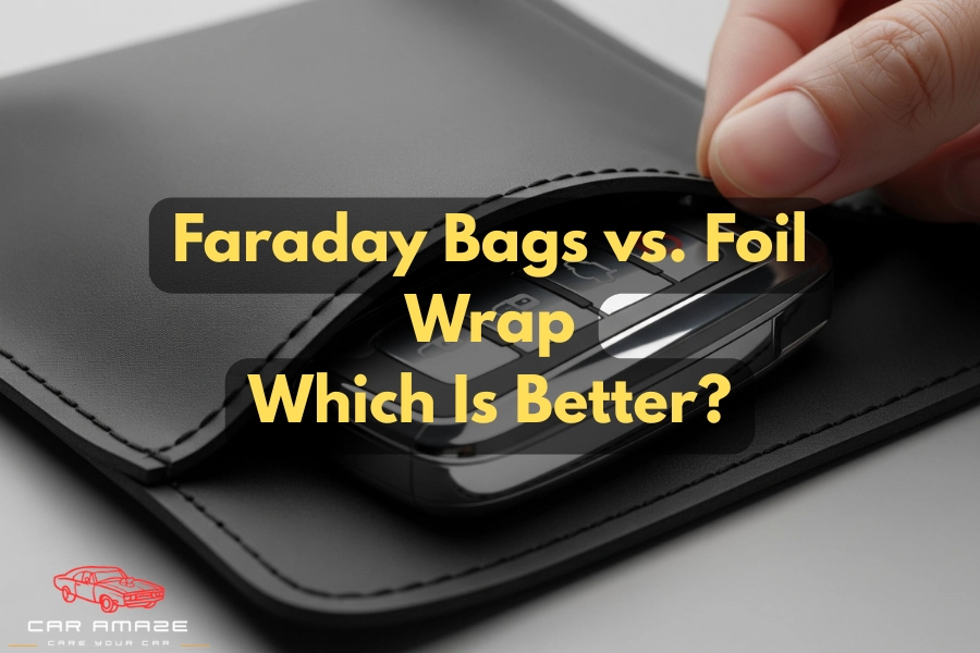 A Faraday bag is an alternative to aluminum foil wrap
