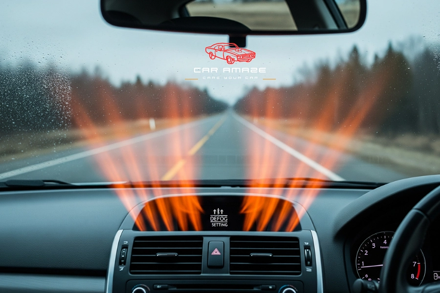 Best technique to defog windshield