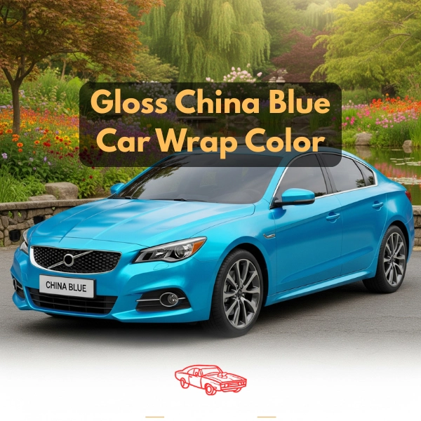 Gloss china blue best car wrap colors