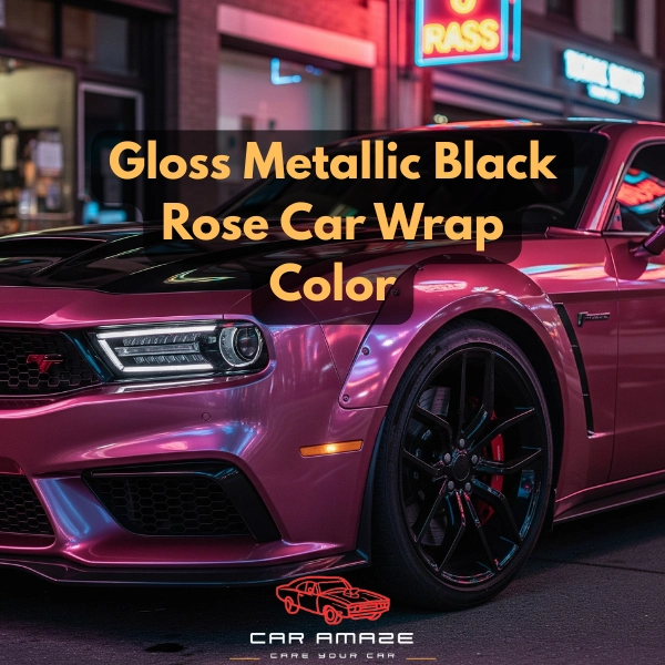 Gloss metallic black rose