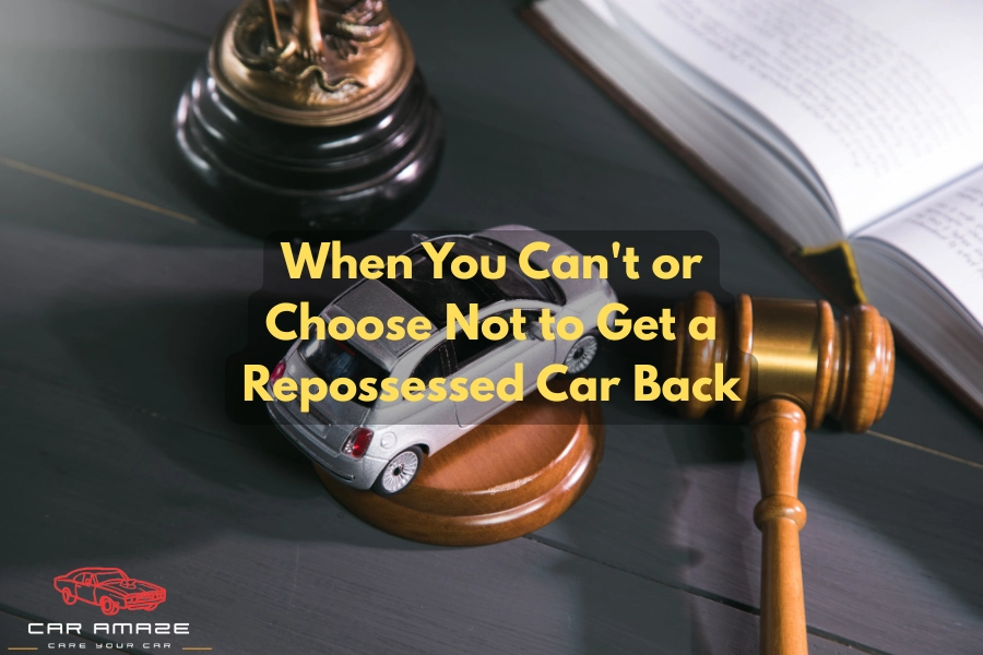 When You Can't or Choose Not to Get a Repossessed Vehicle Back