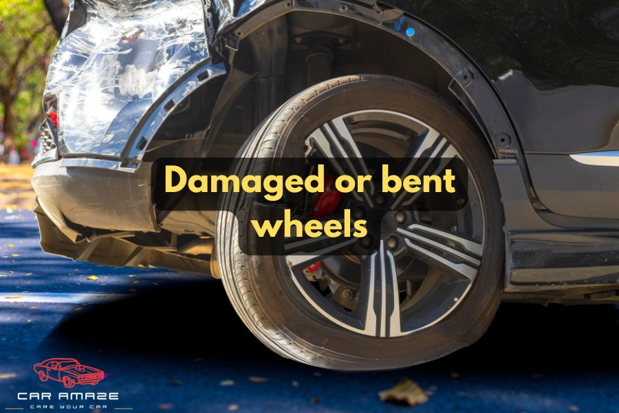 Damaged or bent wheels cause the car to shake