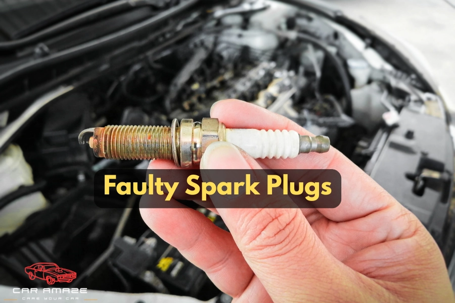 Faulty spark plugs issue in car