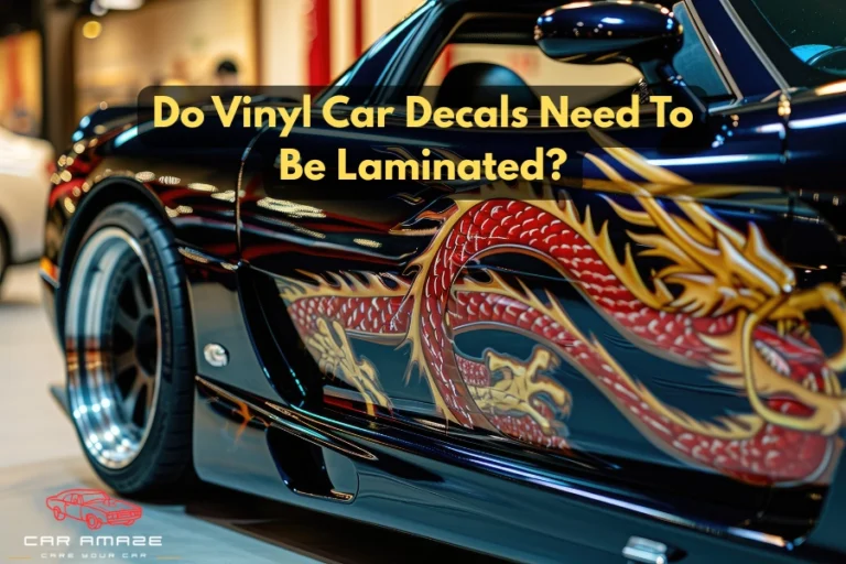 Do vinyl car decals need to be laminated or not