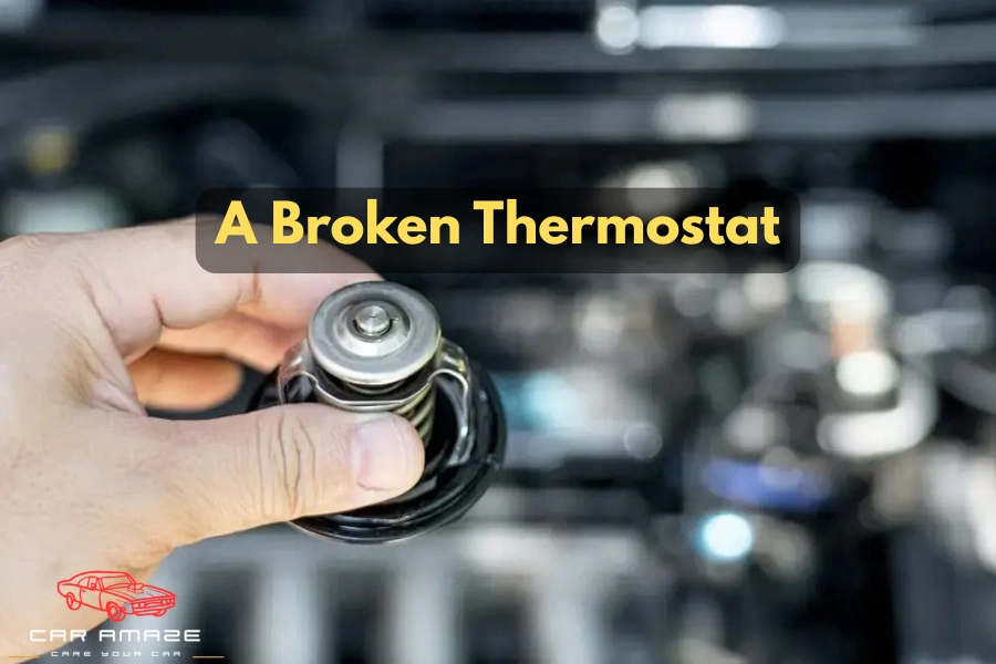 A broken thermostat can cause cold air from the car heater