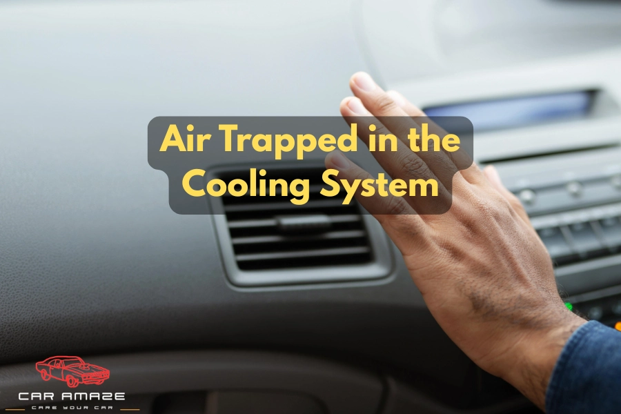 Cold air from the heater due to air trapped in the cooling system