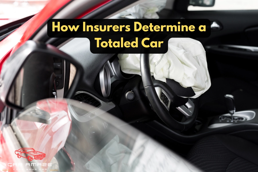 factors insurance companies use to decide if a car is totaled inspection process comparing repair cost and vehicle value