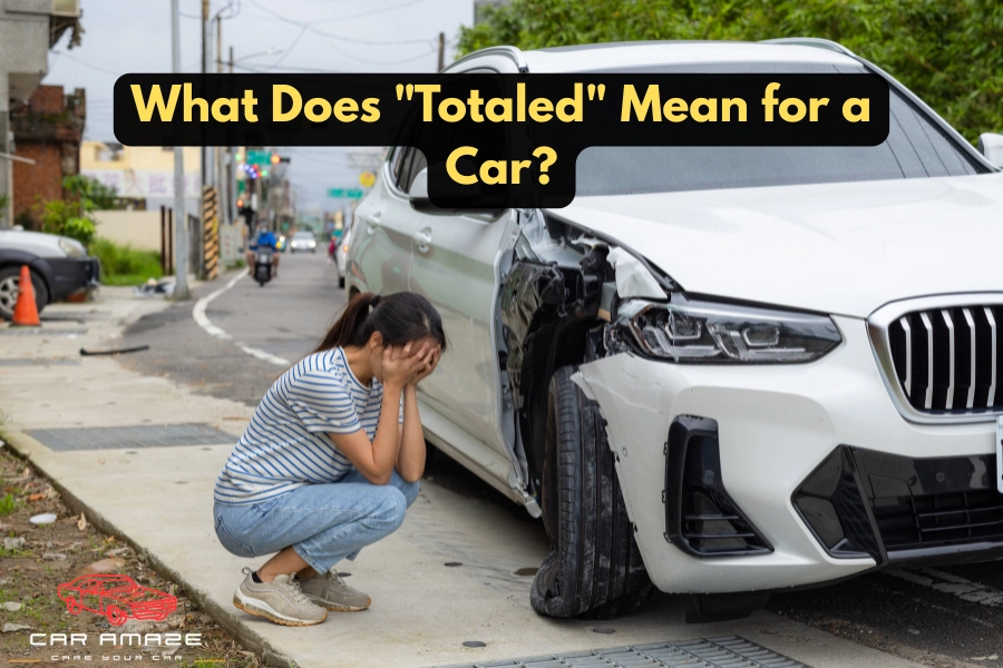 what does totaled mean for a car damaged vehicle being inspected by insurance adjuster to determine total loss value