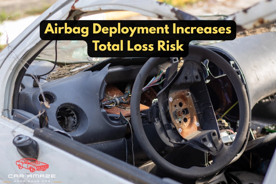 why airbag deployment makes a car more likely to be totaled multiple airbags deployed with visible structural damage