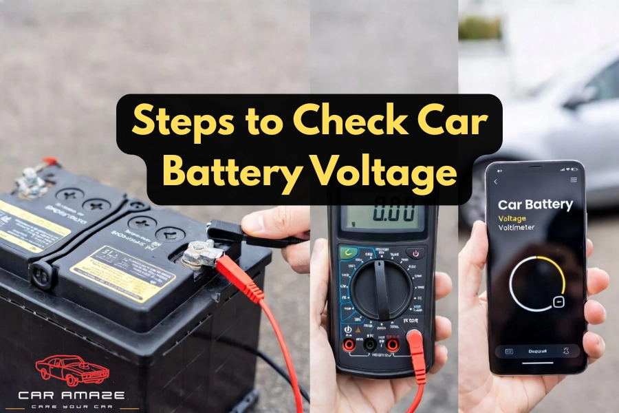 steps to check car battery voltage using multimeter connecting probes to terminals for accurate reading guide