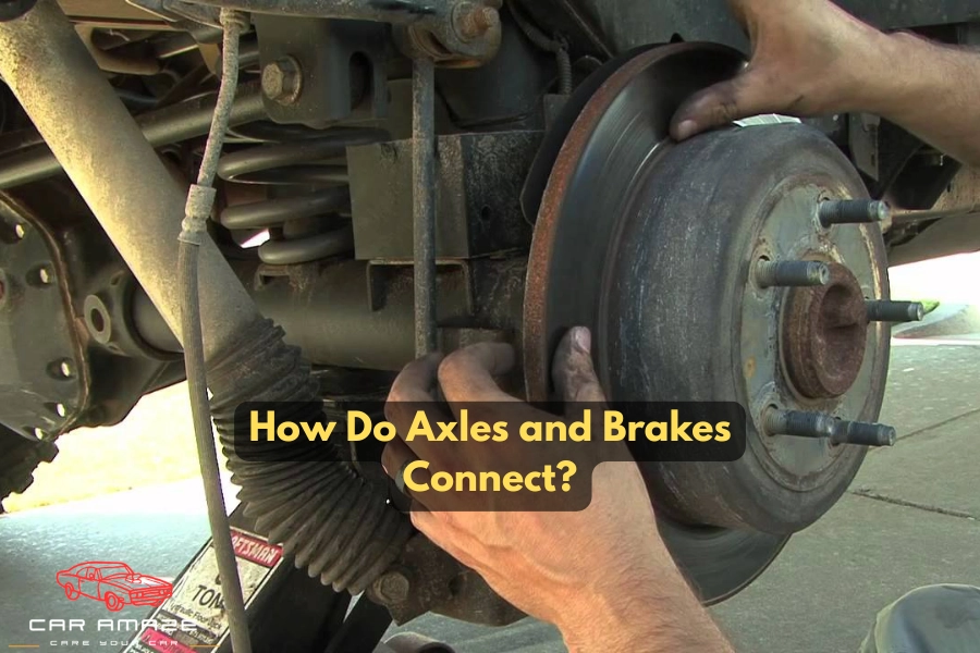 How Do Axles and Brakes Connect? Brake rotors mount on the axle hub — a worn CV axle causes vibration, uneven brake wear, and ABS sensor faults