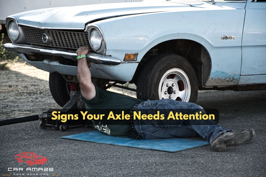 Signs Your Axle Needs Attention Clicking when turning, grease on the wheel, and vibration on acceleration are the top signs of a failing CV axle