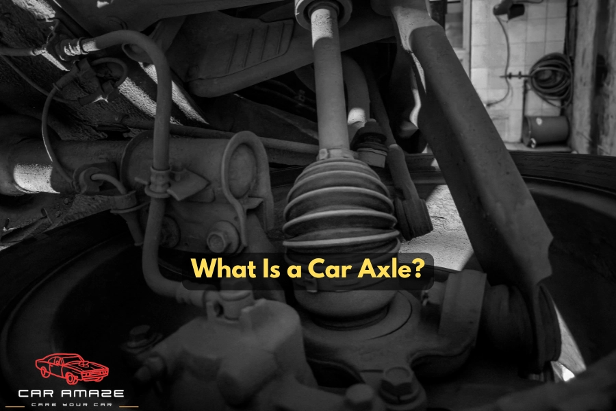 What is a car axle? A car axle is a steel shaft connecting two wheels that transfers engine torque and supports the vehicle's weight
