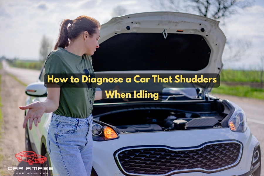 How to diagnose a car that shudders when idling by checking RPM, AC load, warning lights, and engine behavior