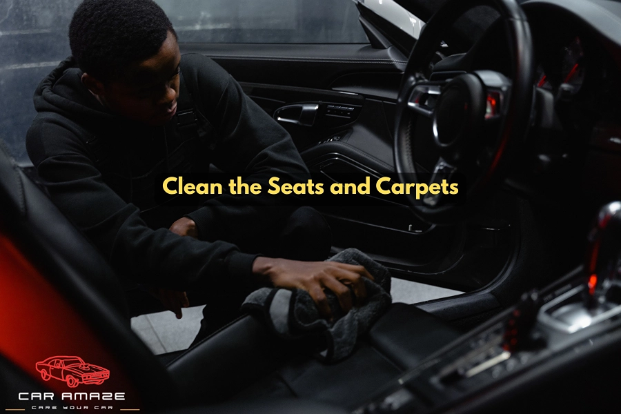 Cleaning car seats and carpets to remove trapped weed smell and smoke odor