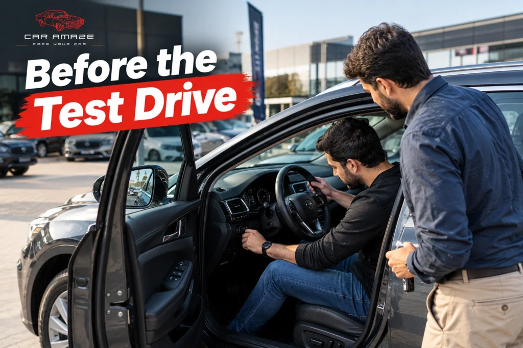 Questions to ask before test driving a used car and checking its condition